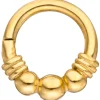 Segmentring aus Edelstahl gold farben Klick-System Scharnier, Außen 9,2mm