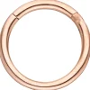 Segmentring aus Edelstahl rotgold farben Klick-System Scharnier, außen 10,5 mm