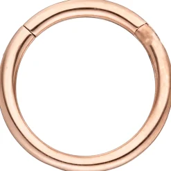 Segmentring aus Edelstahl rotgold farben Klick-System Scharnier, außen 10,5 mm