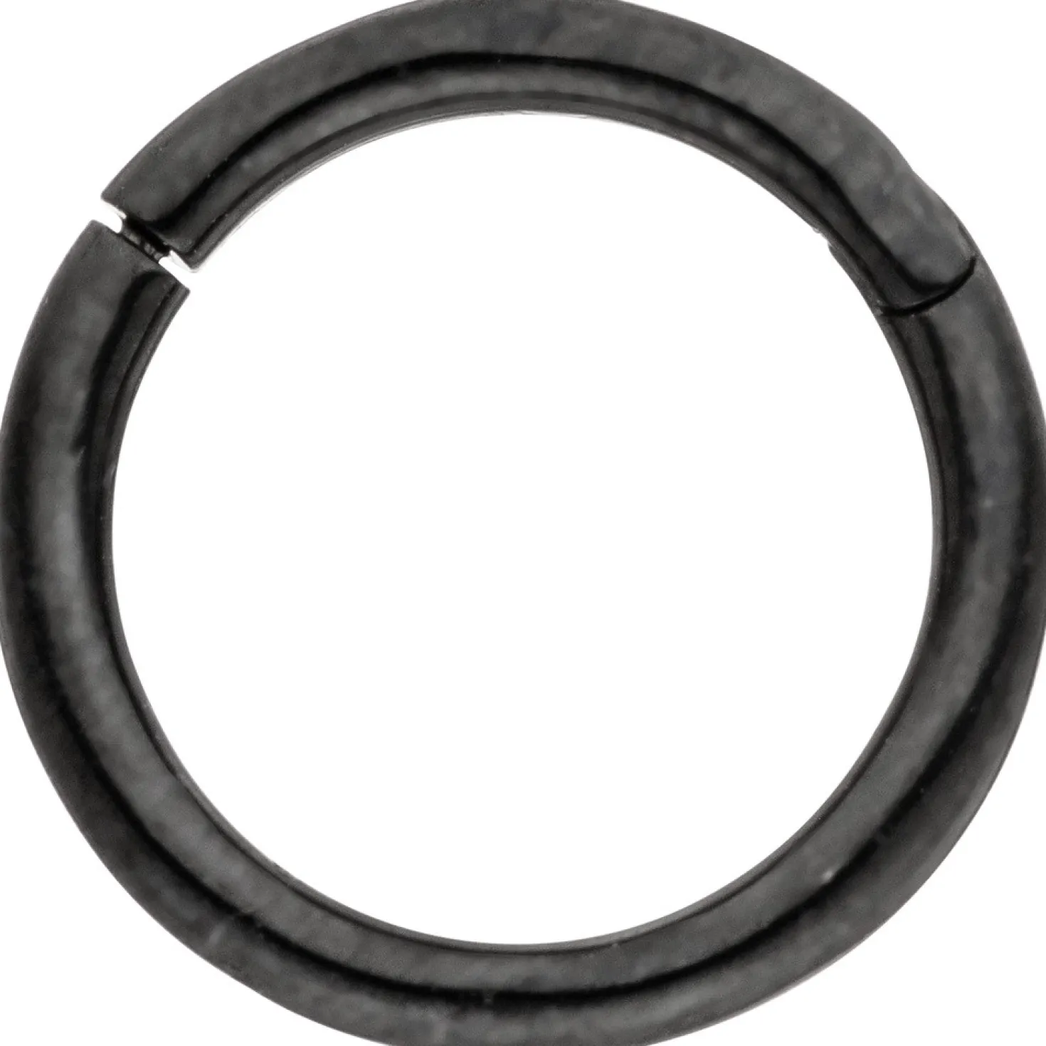 Segmentring aus Edelstahl schwarz mit Klick-System Scharnier Ringstärke 1,2mm