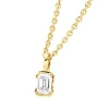 Solitaire Anhänger aus 750 Gelbgold Diamant Smaragd-Schliff 0,16ct TW-SI 8,3x3,5mm