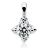 Solitaire Anhänger aus 750 Weißgold Brillant 0,27ct TW-SI 10,5x7,4mm mit Öse