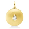 Solitaire Anhänger 585 Gelbgold Diamant Tropfen-Schliff 0,23ct TW-VSI 23,7x17,8mm
