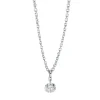 Solitaire Collier aus 750 Gold Weißgold Brillant 0,16ct TW-SI L:45cm