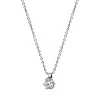 Solitaire Collier aus 750 Gold Weißgold Brillant 0,1ct TW-SI L:42cm 6er-Krappe