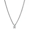 Solitaire Collier aus 750 Gold Weißgold Brillant 0,05ct TW-SI L:42cm 4er-Krappe
