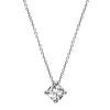 Solitaire Collier aus 950 Platin Brillant 0,25ct TW-SI L:42cm 4er-Krappe