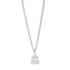 Solitaire Collier aus 750 Weißgold Diamant Tropfen-Schliff 0,25ct TW-SI L:45cm