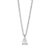 Solitaire Collier aus 750 Weißgold Diamant Tropfen-Schliff 0,15ct TW-SI L:45cm