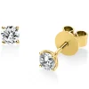 Solitaire Ohrstecker aus 585 Gelbgold 2 Brillanten 0,4ct TW-SI Ø3,5mm 4er-Krappe