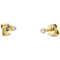 Solitaire Ohrstecker aus 750 Gelbgold 2 Brillanten 0,06ct TW-SI 2,2x2,2mm