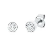 Solitaire Ohrstecker aus 750 Gold Weißgold 2 Brillanten 0,6ct TW-SI