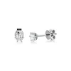 Solitaire Ohrstecker aus 585 Gold Weißgold 2 Brillanten 0,35ct TW-SI 6er-Krappe