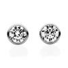 Solitaire Ohrstecker aus 585 Gold Weißgold 2 Brillanten 0,1ct TW-SI V-Zarge