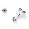 Solitaire Ohrstecker aus 585 Gold Weißgold 2 Brillanten 0,2ct TW-SI Zarge
