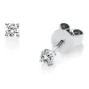 Solitaire Ohrstecker aus 950 Platin 2 Brillanten 0,2ct TW-SI Ø3mm 4er-Krappe