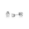 Solitaire Ohrstecker aus 950 Platin 2 Brillanten 0,5ct TW-VSI 4er-Krappe