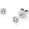 Solitaire Ohrstecker aus 750 Weißgold 2 Brillanten 0,4ct TW-SI Ø3,5mm 4er-Krappe