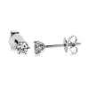 Solitaire Ohrstecker aus 750 Weißgold 2 Brillanten 0,25ct TW-SI Ø3,5mm 6er-Krappe