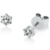 Solitaire Ohrstecker aus 585 Weißgold 2 Brillanten 0,4ct TW-SI Ø4,6mm 6er-Krappe