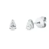 Solitaire Ohrstecker aus 585 Weißgold 2 Diamanten Tropfen-Schliff 0,36ct TW-VSI/SI
