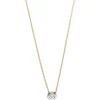 Solitär Collier Ankerkette Diamant 0.06Ct 750 Gelbgold Weißgold 42-45cm