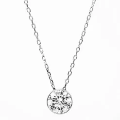 Solitär Collier Kette aus 950 Platin mit Brillant 0,70 Ct. L: 43cm