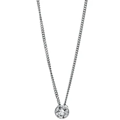 Solitär Collier Kette aus 950 Platin mit Brillant 0,25 Ct. Zarge L: 43cm