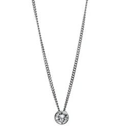 Solitär Collier Kette aus 950 Platin mit Brillant 0,20 Ct. Zarge L: 43cm