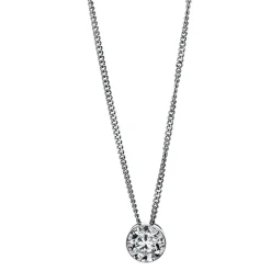 Solitär Collier Kette aus 950 Platin mit Brillant 0,50 Ct. Zarge L: 43cm