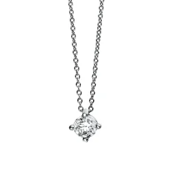 Solitär Collier Kette 950 Platin Brillant 0,40 Ct. L: 42cm, B: 6,3mm, H: 6,2mm