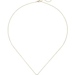 Solitär Collier mit Anhänger Diamant 0.06Ct W/SI 750 Gold Gelbgold Weißgold 45cm