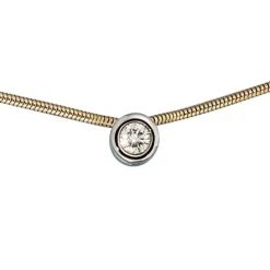 Solitär Collier mit Anhänger mit Diamant 0,25 Ct 585 Gold gelb/weiß