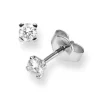 Solitär Ohrstecker Diamanten Brillanten 0,30 Ct 585 Gold Weißgold