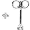 Solitär Ohrstecker Ohrringe mit 2 Diamanten 0.08Ct 585 Gold Weißgold