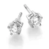 Solitär Ohrstecker Ohrringe mit Diamanten 0,50ct 750 Gold Weißgold