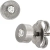 Solitär Ohrstecker Stecker aus Titan mit Diamanten 0.06Ct Brillanten Damen
