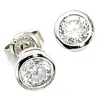 Solitär Ohrstecker Stecker Ohrschmuck mit Zirkonia, 925 Silber, Damen