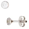 Solitär Ohrstecker Zirkonia weiß 3,8mm rund 333 Gold Weißgold Ohrschmuck
