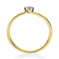 Solitär Ring Damenring aus 585 Gold Gelbgold mit Diamant Brillant 0,15 Ct.