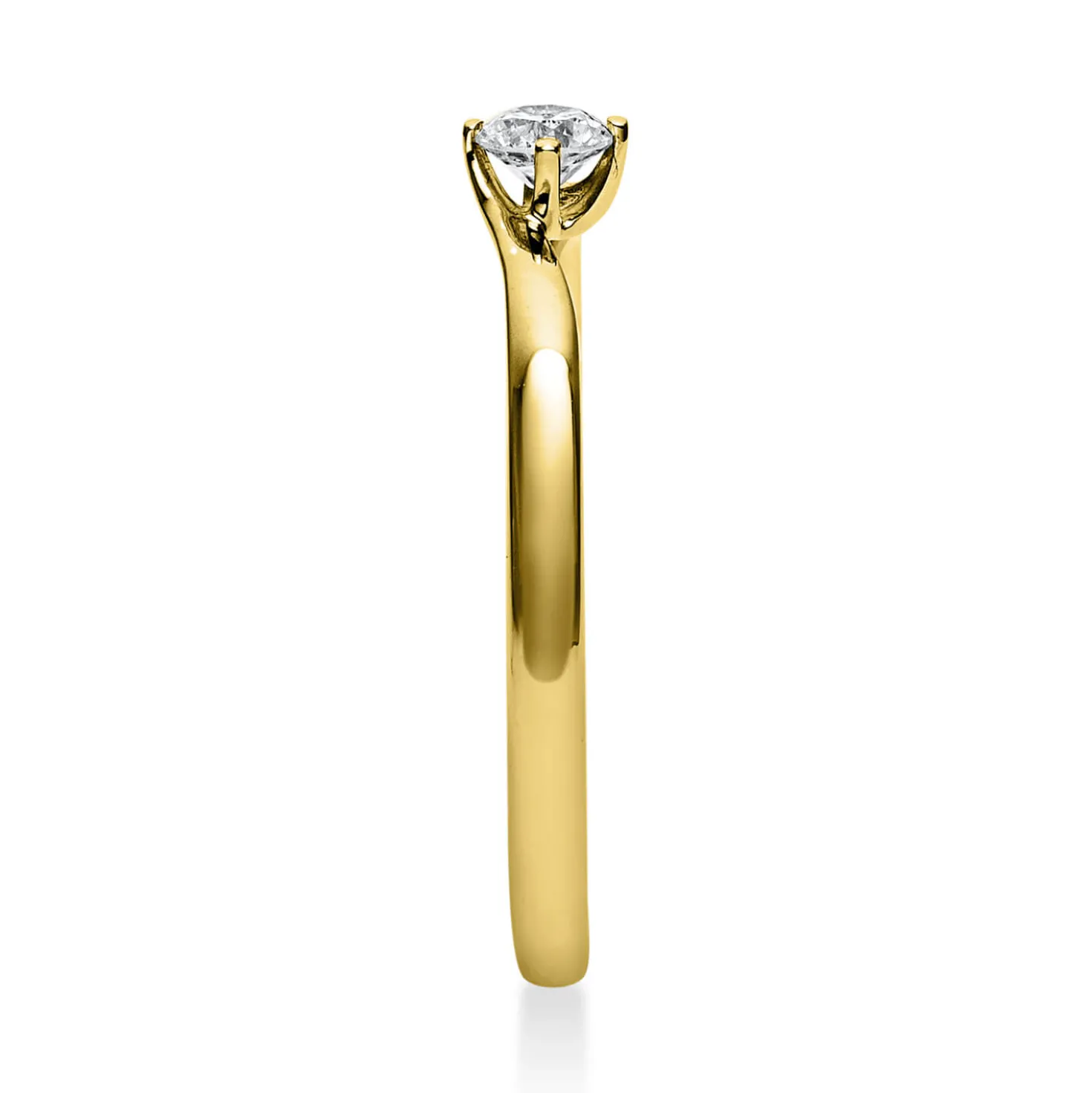 Solitär Ring Damenring aus 585 Gold Gelbgold mit Diamant Brillant 0,15 Ct.