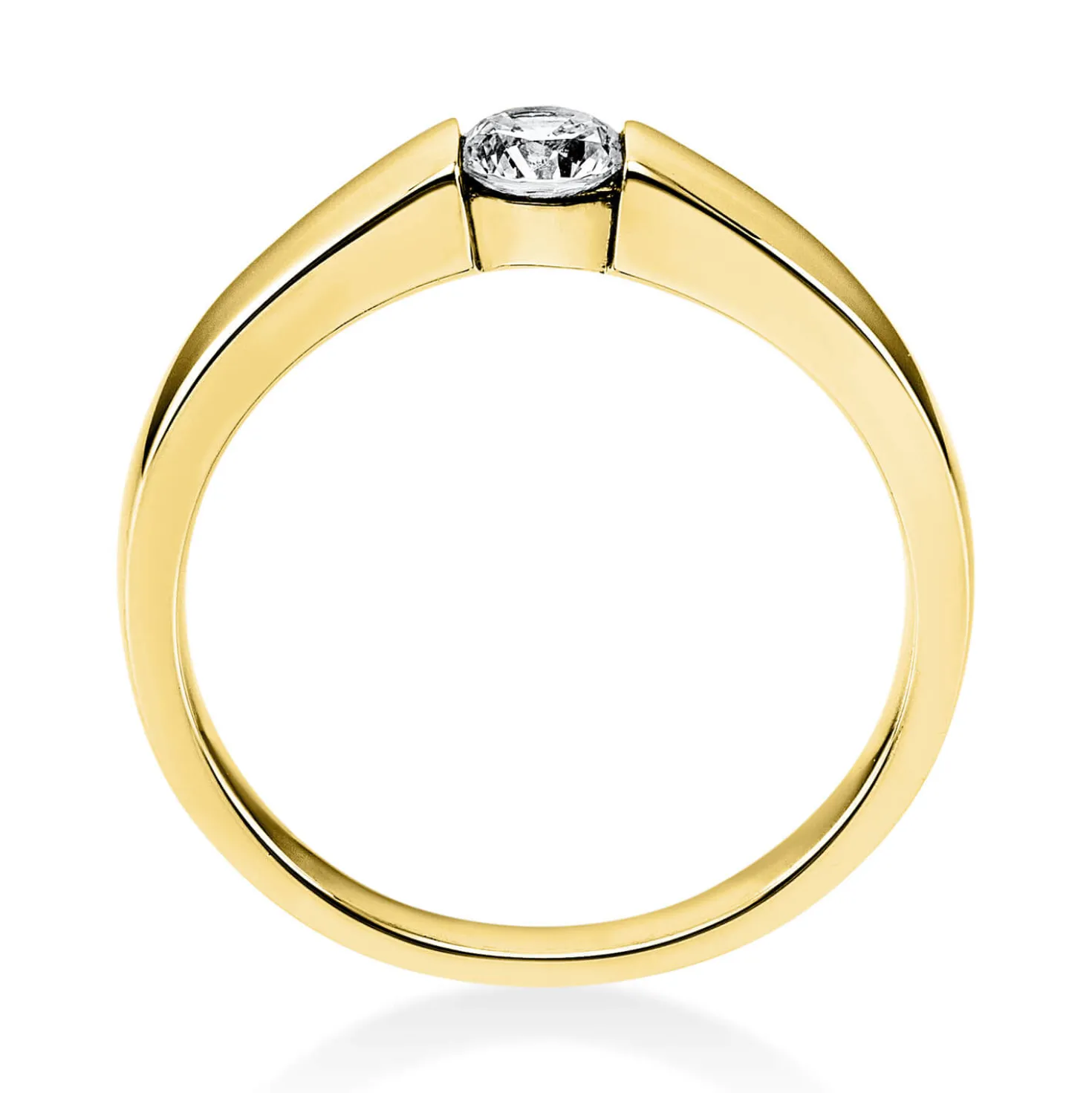 Solitär Ring Damenring aus 585 Gold Gelbgold mit Diamant Brillant 0,25 Ct.