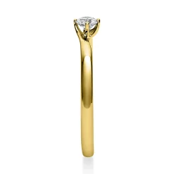 Solitär Ring Damenring aus 750 Gold Gelbgold mit Diamant Brillant 0,15 Ct.
