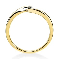 Solitär Ring Damenring aus 585 Gold Gelbgold mit Diamant Brillant 0,05 Ct.