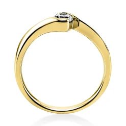 Solitär Ring Damenring aus 585 Gold Gelbgold mit Diamant Brillant 0,25 Ct.