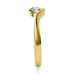 Solitär Ring Damenring aus 585 Gold Gelbgold mit Diamant Brillant 0,25 Ct.