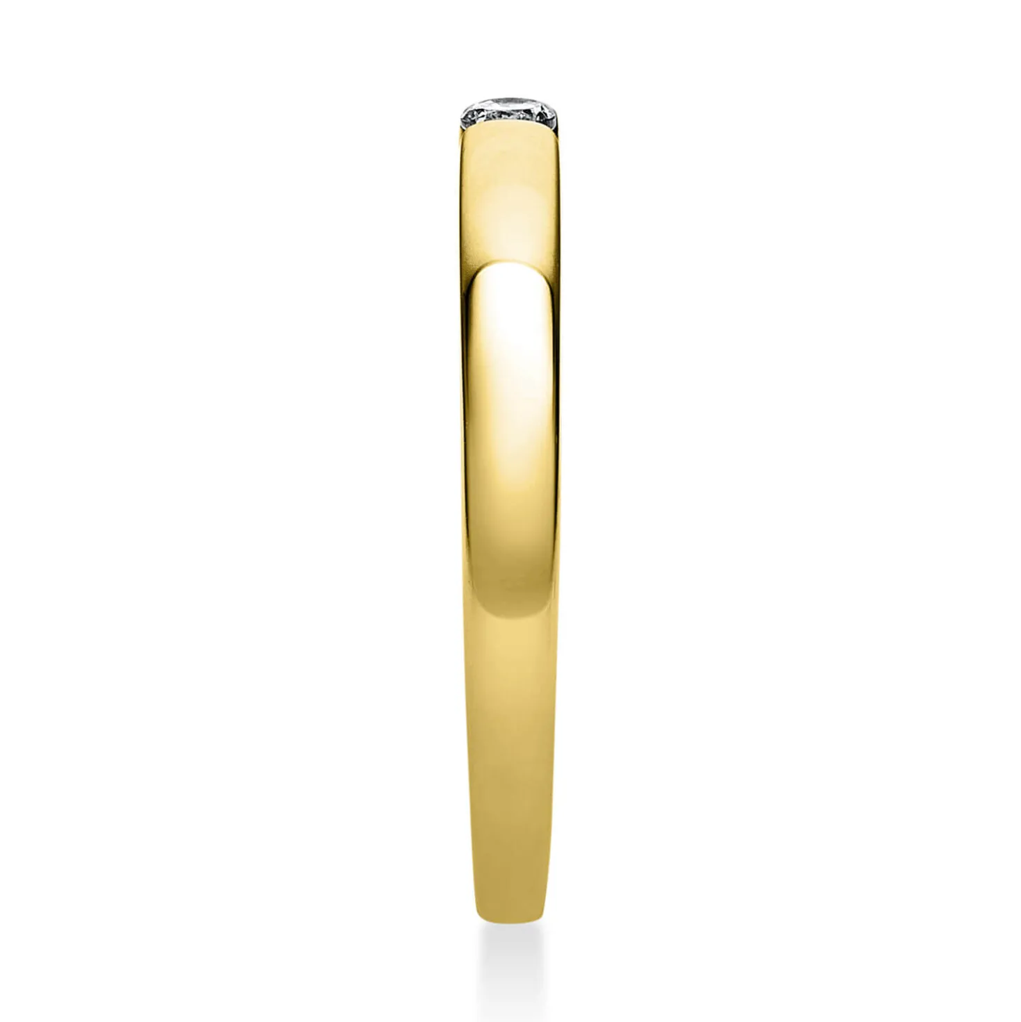 Solitär Ring Damenring aus 750 Gold Gelbgold mit Diamant Brillant 0,06 Ct.