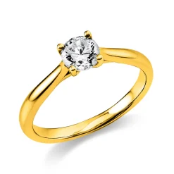 Solitär Ring Damenring aus 585 Gold Gelbgold mit Diamant Brillant 0,50 Ct.