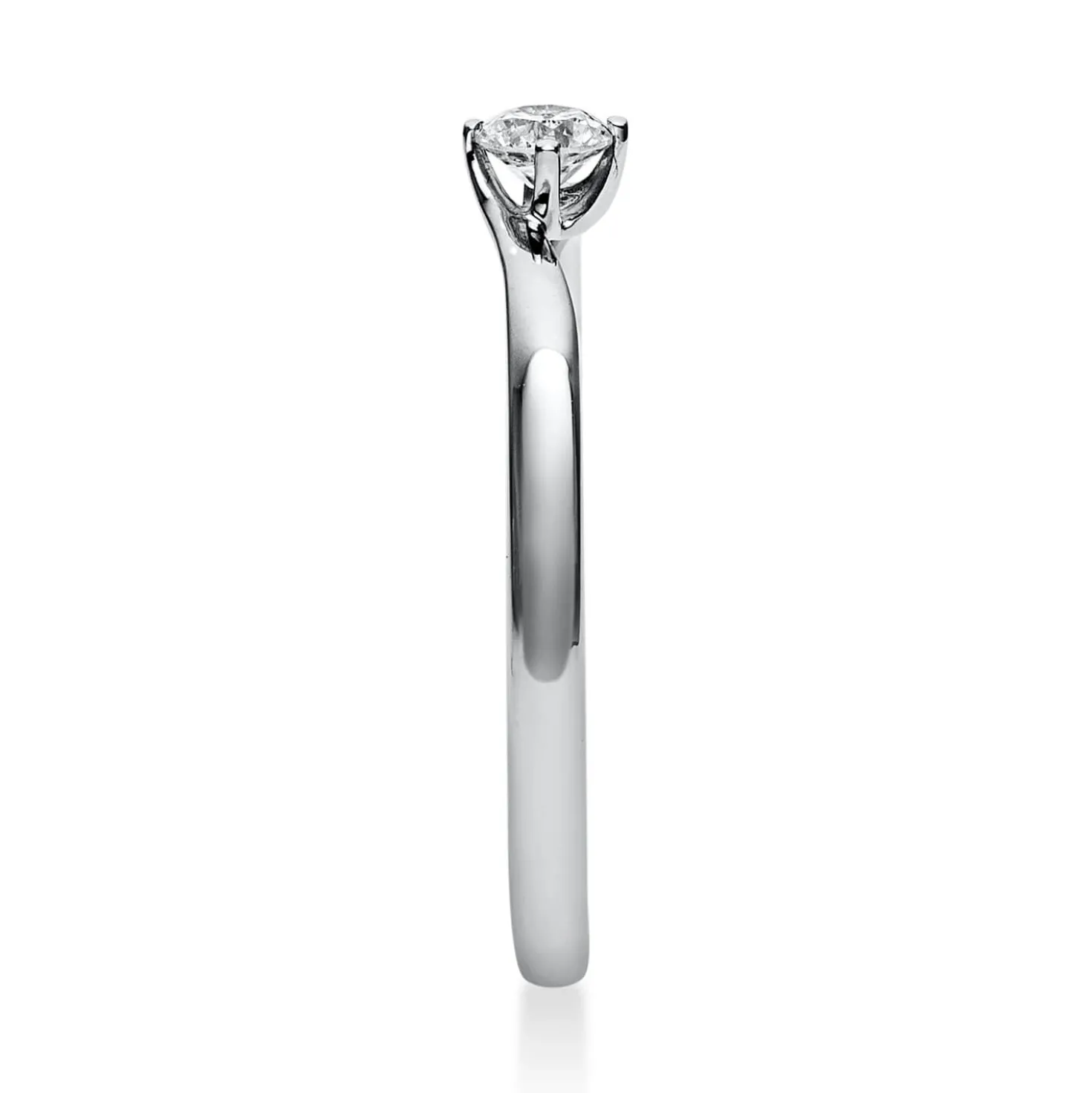 Solitär Ring Damenring aus 585 Gold Weißgold mit Diamant Brillant 0,15 Ct.