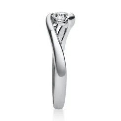 Solitär Ring Damenring aus 750 Gold Weißgold mit Diamant Brillant 0,25 Ct.